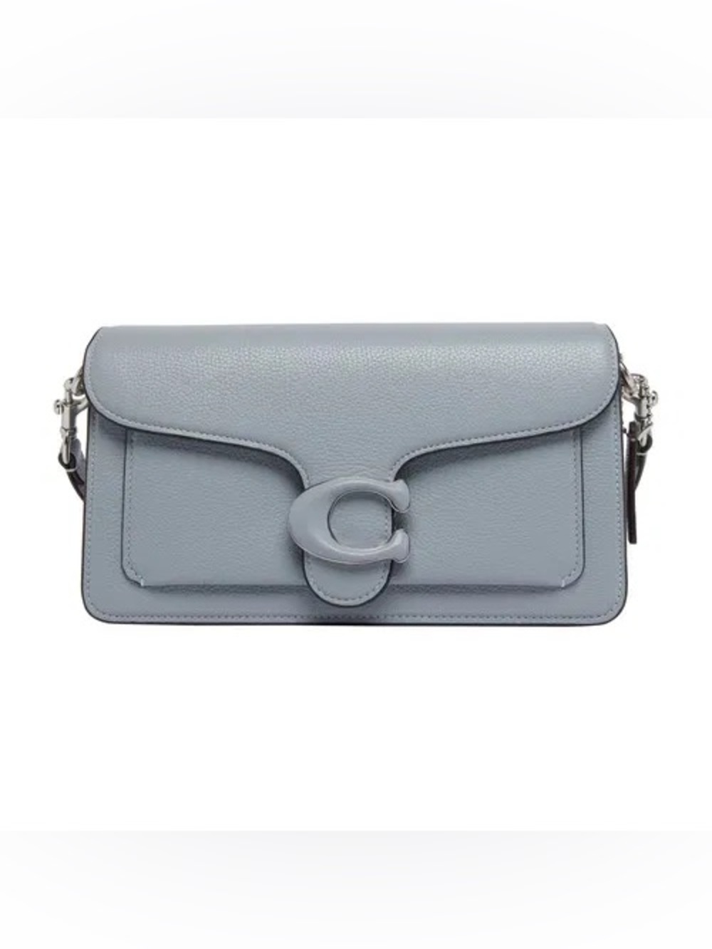 Coach Tabby Wristlet Powder Blue Pebble Leather
